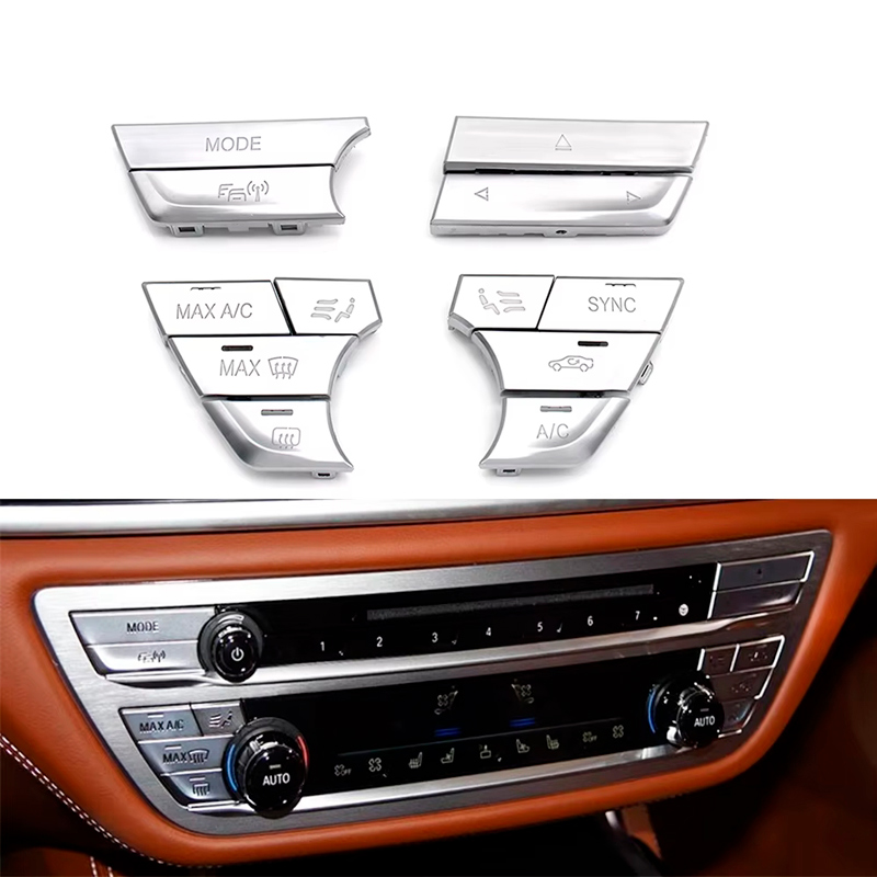 Кнопки управління клімат контролем на BMW 5 6 7 Series G30 G11 G12 G32 сріблястого кольору 64117947869