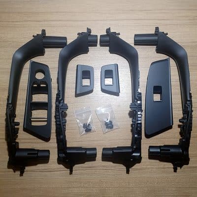 Комплект внутрішніх ручок та накладок дверей BMW G30\G31 Чорні (8 елементів)