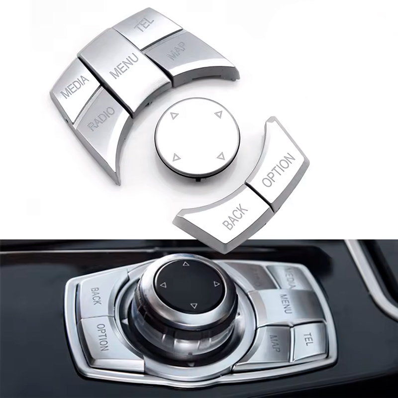 Кнопки джойстика мультимедіа (MEDIA) iDrive CIC BMW F01 F02 F06 F07 F10 F11 F20 X5 F15 X6 F16 X3 F25 X4 F26 F30 F34 F36 F48 Silver 65829267955