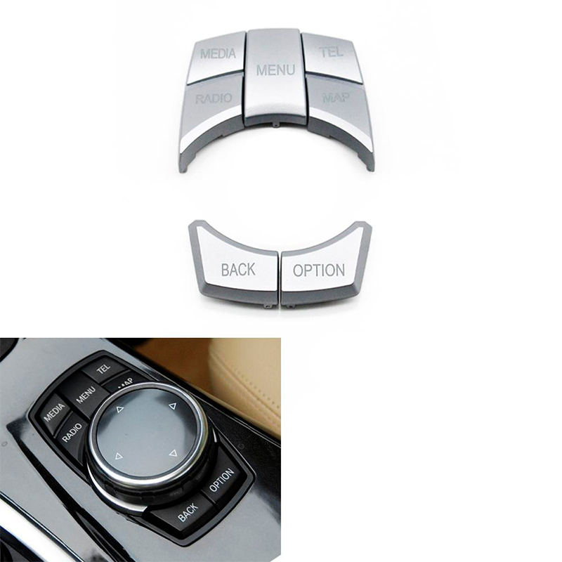 Кнопки джойстика мультимедіа iDrive CIC BMW F01 F02 F06 F07 F10 F11 F20 X5 F15 X6 F16 X3 F25 X4 F26 F30 F34 F36 Silver 65829290785
