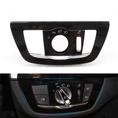Накладка (рамка) кнопок перемикача блоку світла BMW G30 G31 G32 F90 Чорний глянець 61319472969